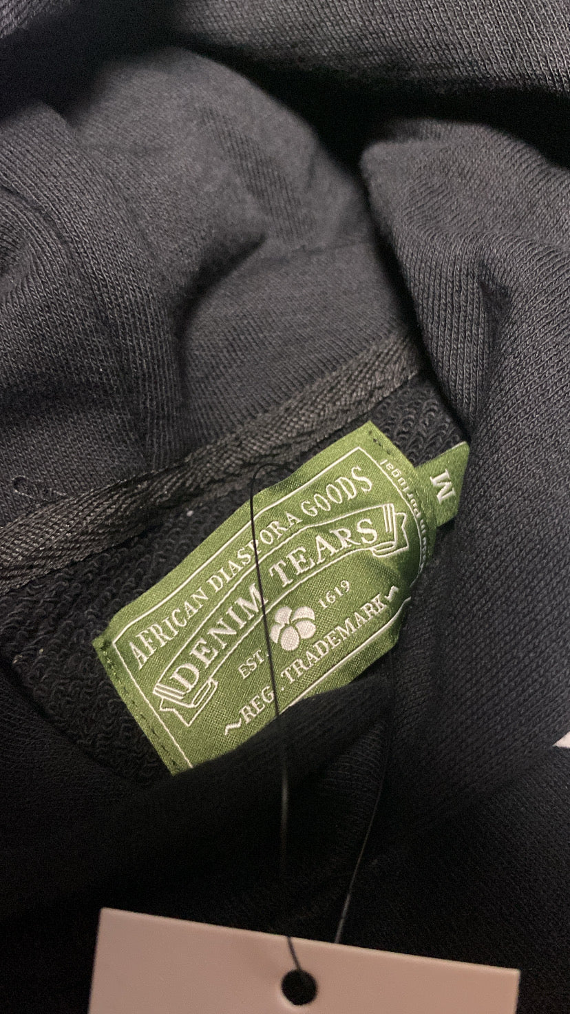 Black and White Cotton Wreath Hoodie