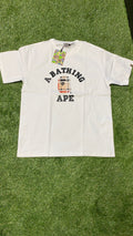 APE White Small Check T Shirt