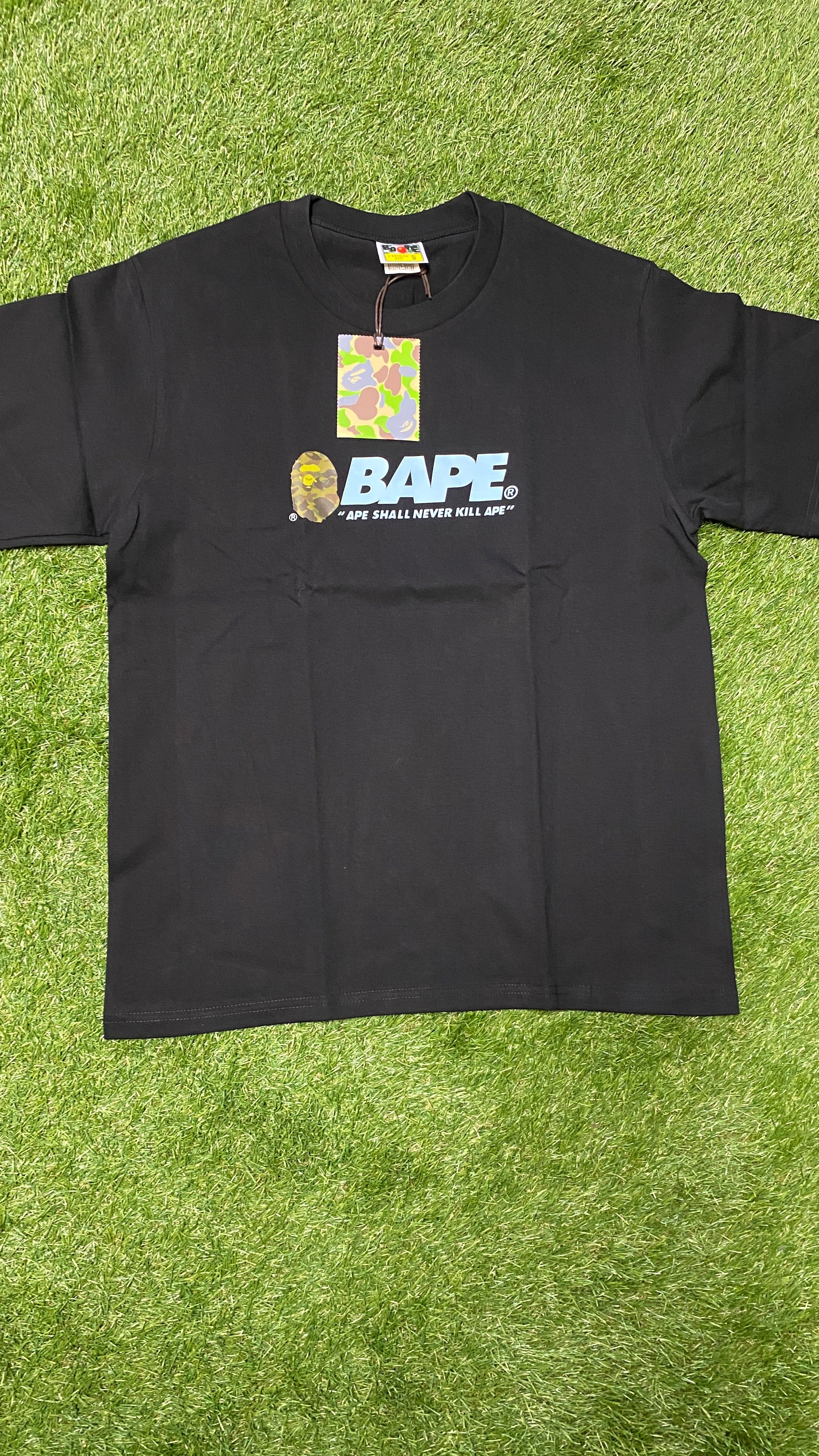 APE Black Green & Blue Camo T Shirt