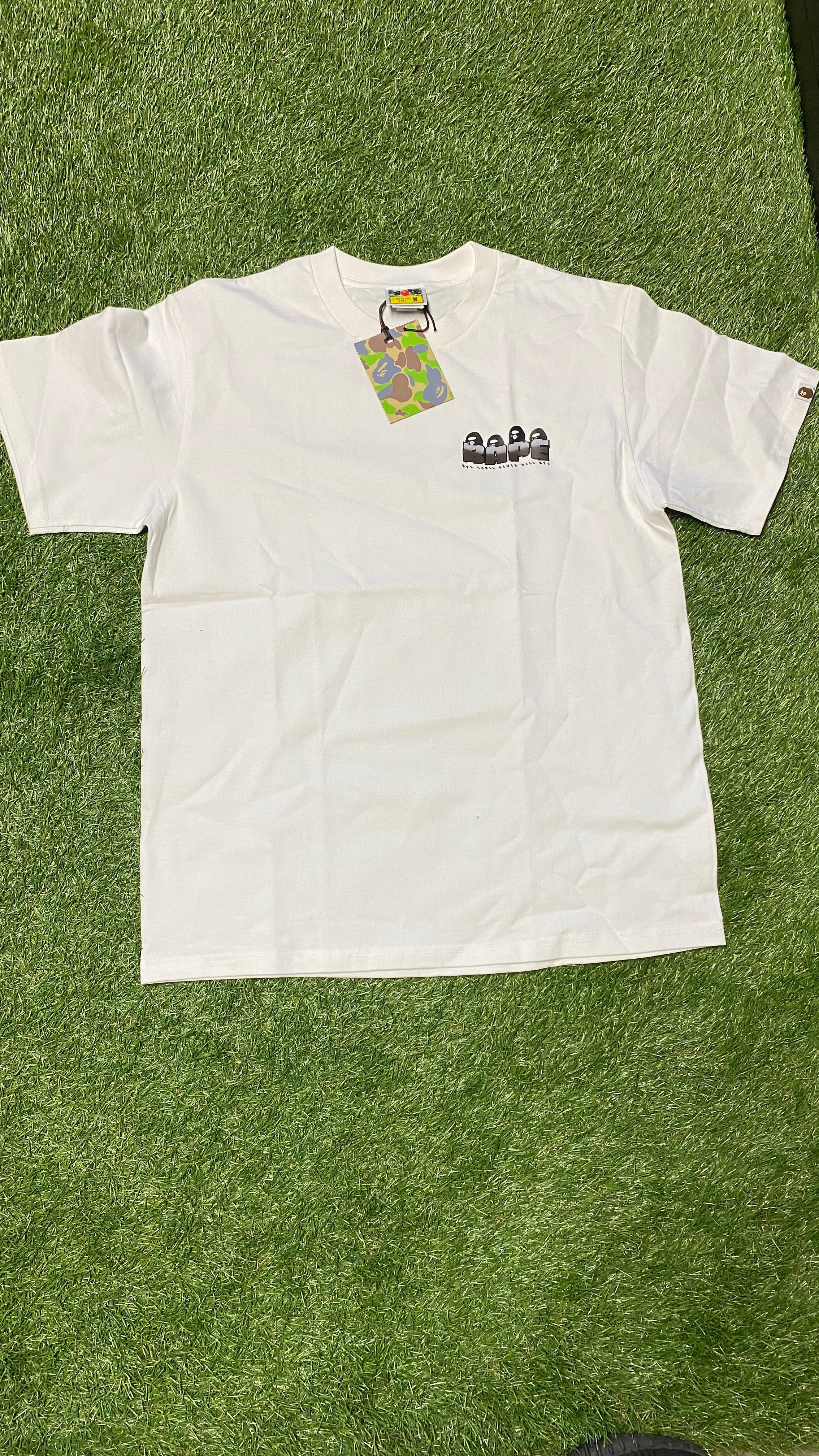 APE White Stroke Camo T Shirt