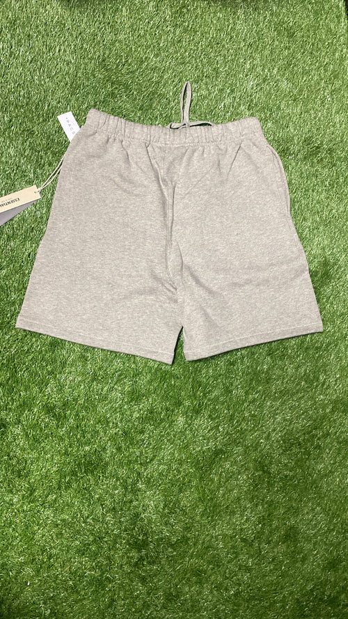 Dark Oatmeal Relaxed Cotton Shorts