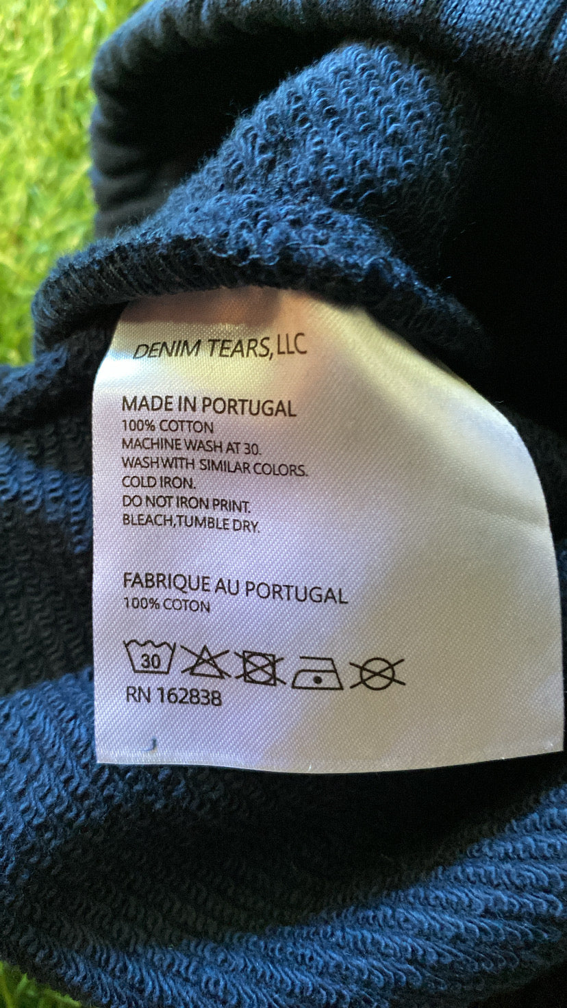 Navy Blue Cotton Wreath Shorts