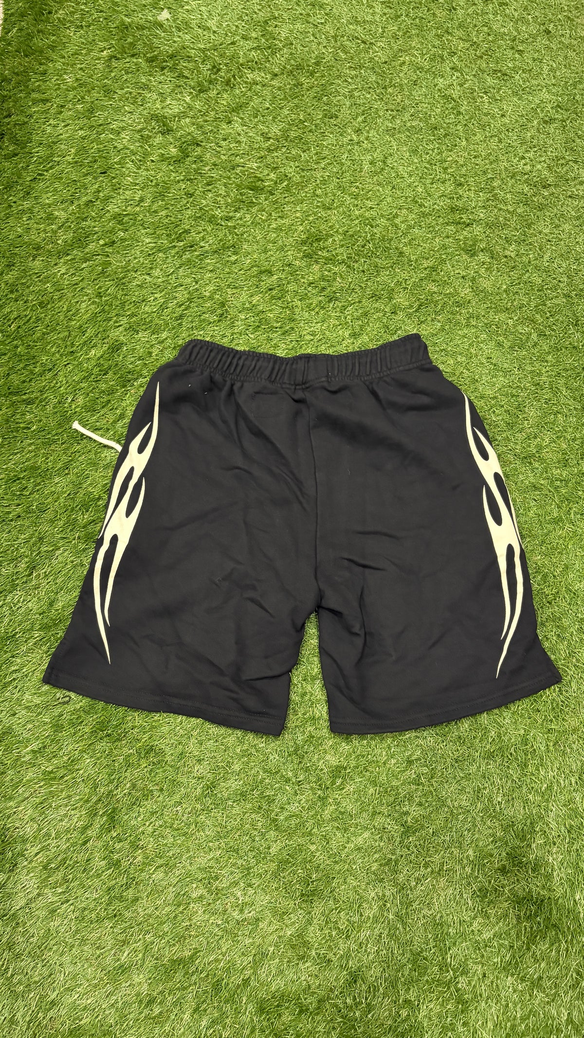 Black Side Panel Relaxed Shorts
