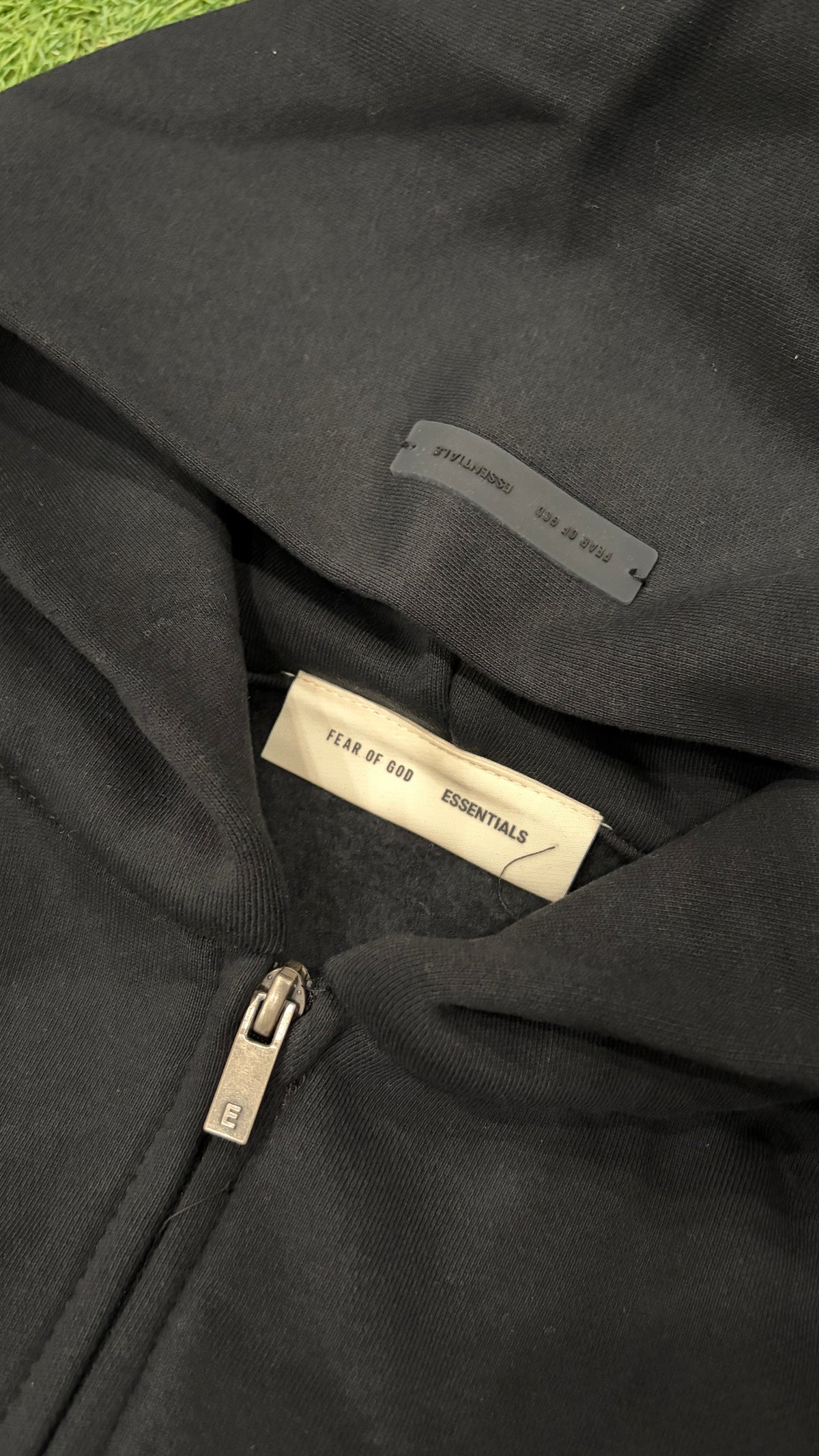 Black Relaxed Zip-Up Hoodie