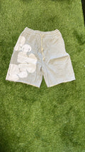 Big Gray Cotton Wreath Shorts