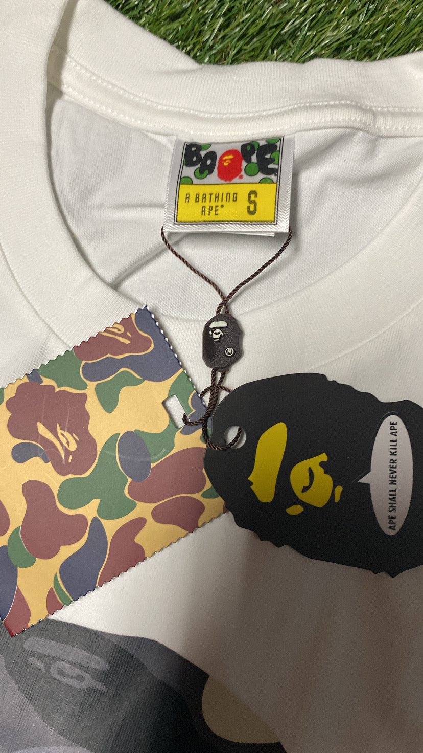 APE White & Grey T Shirt