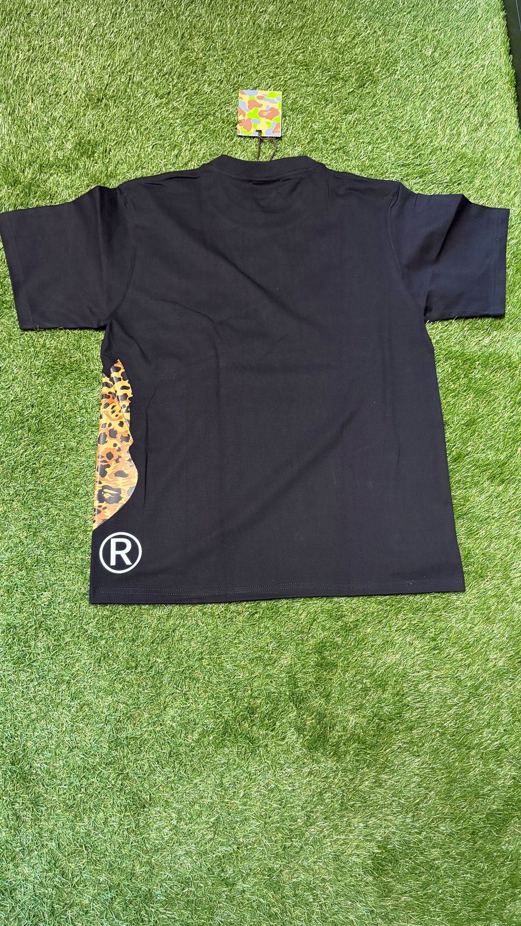 APE Black Leopard T Shirt