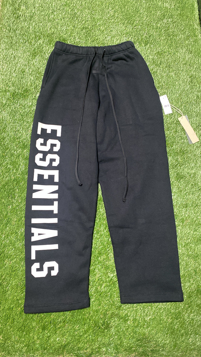 Big Letter Black Relaxed Sweats
