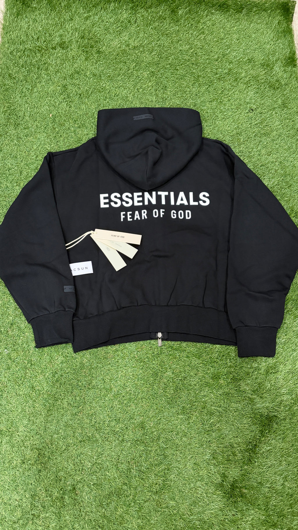 Black Relaxed Zip-Up Hoodie