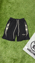 Black Side Panel Relaxed Shorts