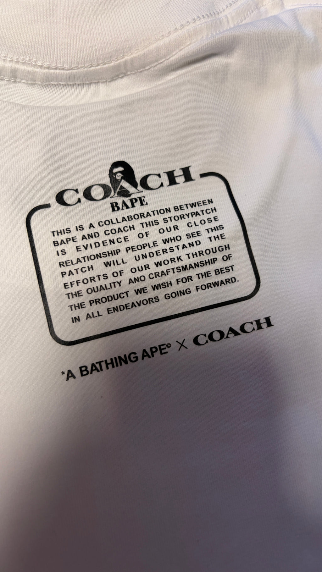 APE White C*ach T Shirt