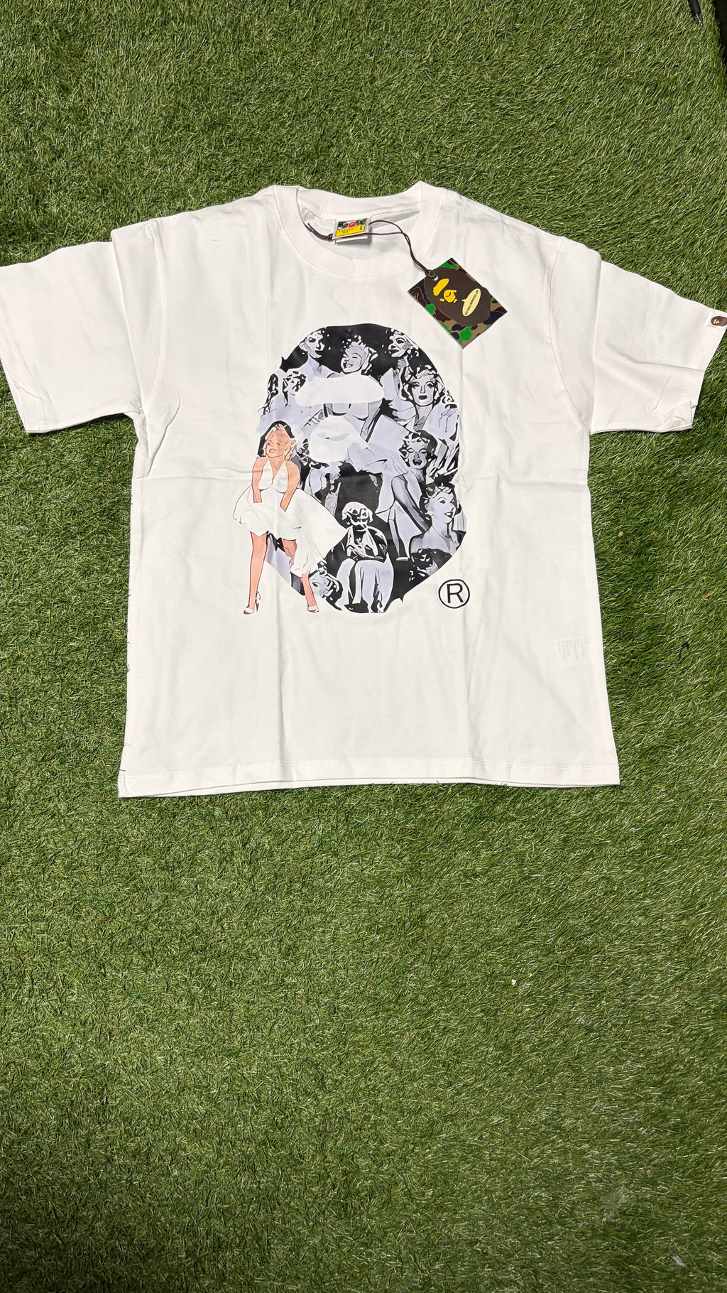 White Portrait Graphic T-Shirt