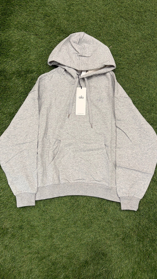 Heather Gray Alo pullover hoodie - Full front