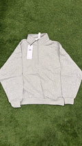 Heather Gray Alo quarter-zip pullover - Full front