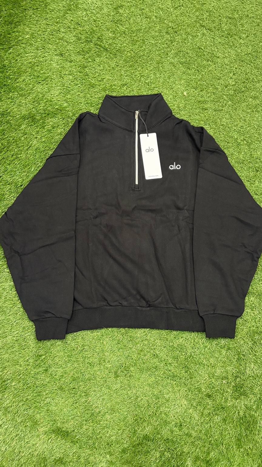 Black Alo quarter-zip pullover - Full front