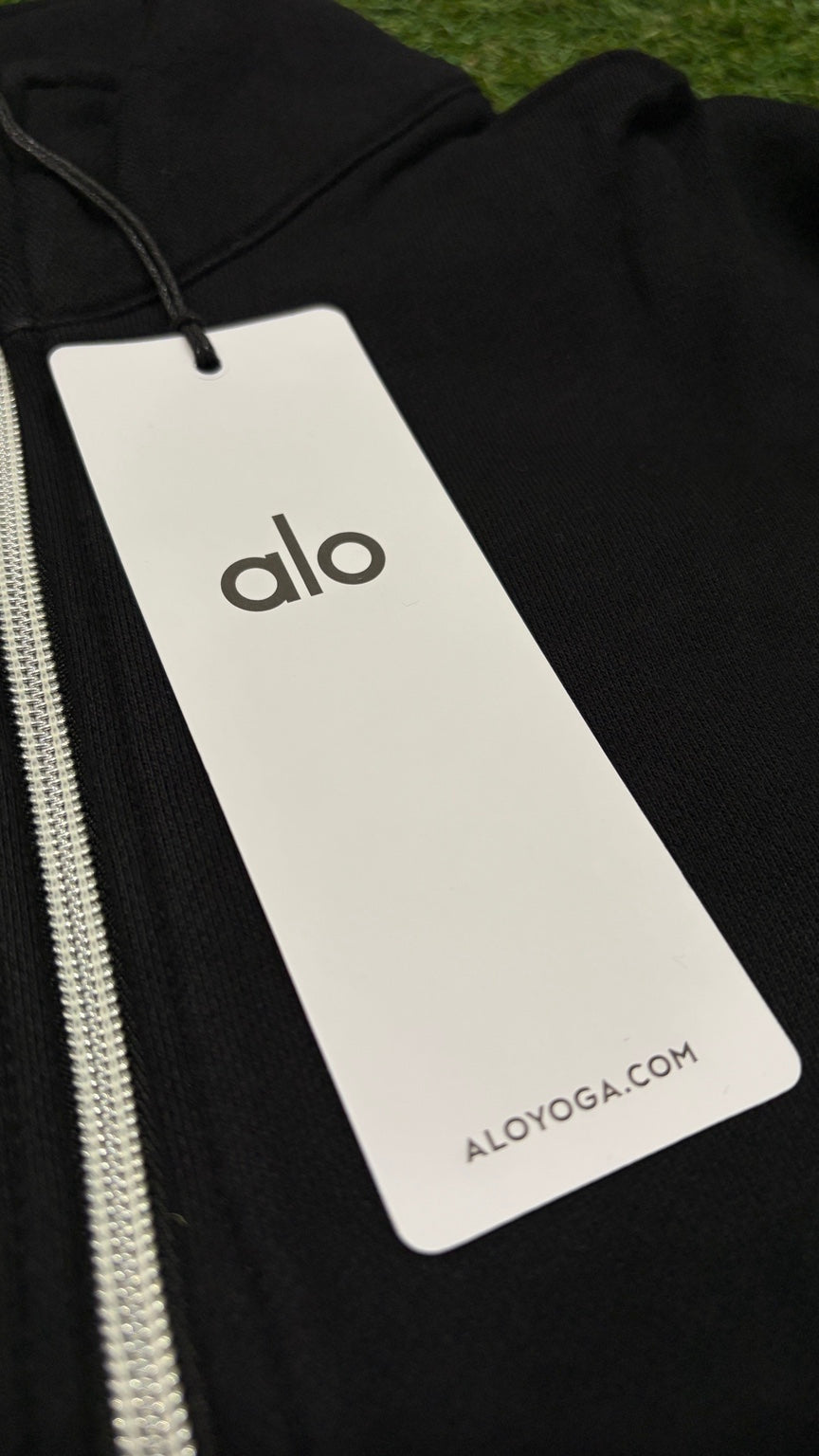Black Alo quarter-zip pullover - Hangtag
