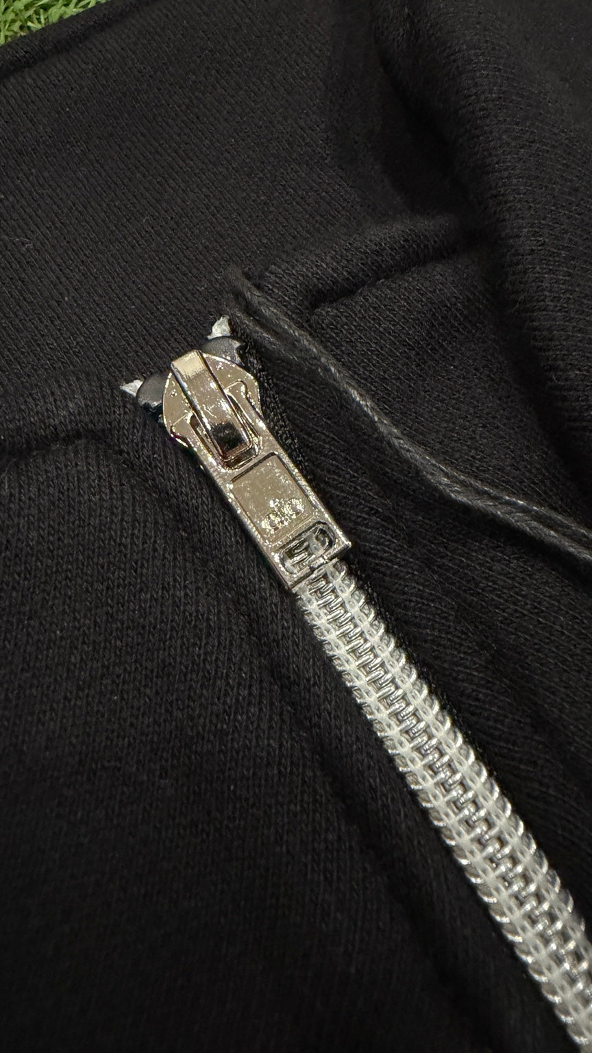 Black Alo quarter-zip pullover - Silver zipper detail