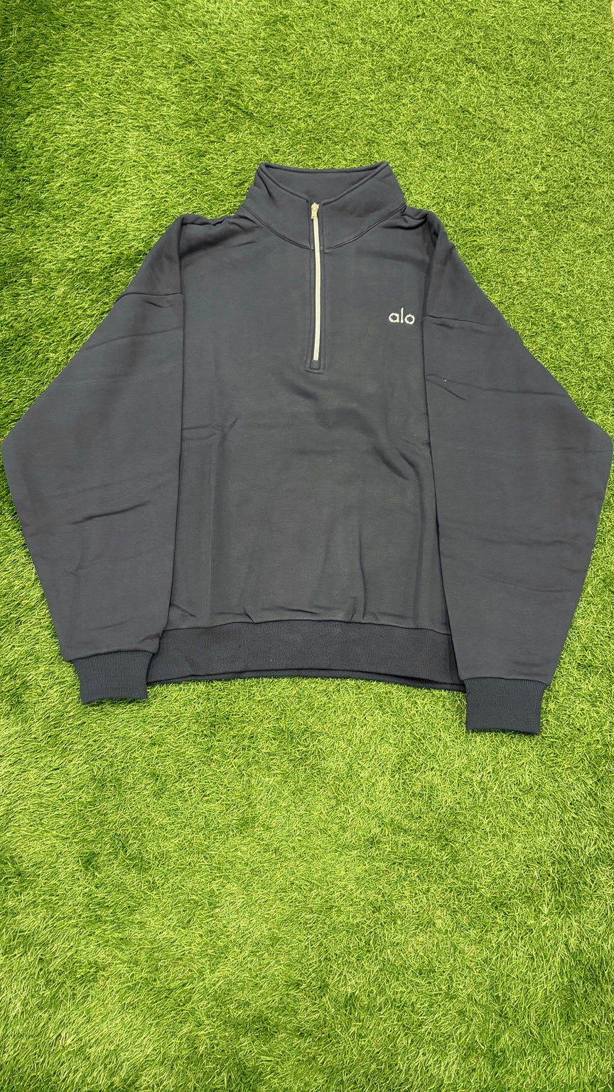 Navy Alo quarter-zip pullover - Full front