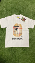 APE White Check T Shirt