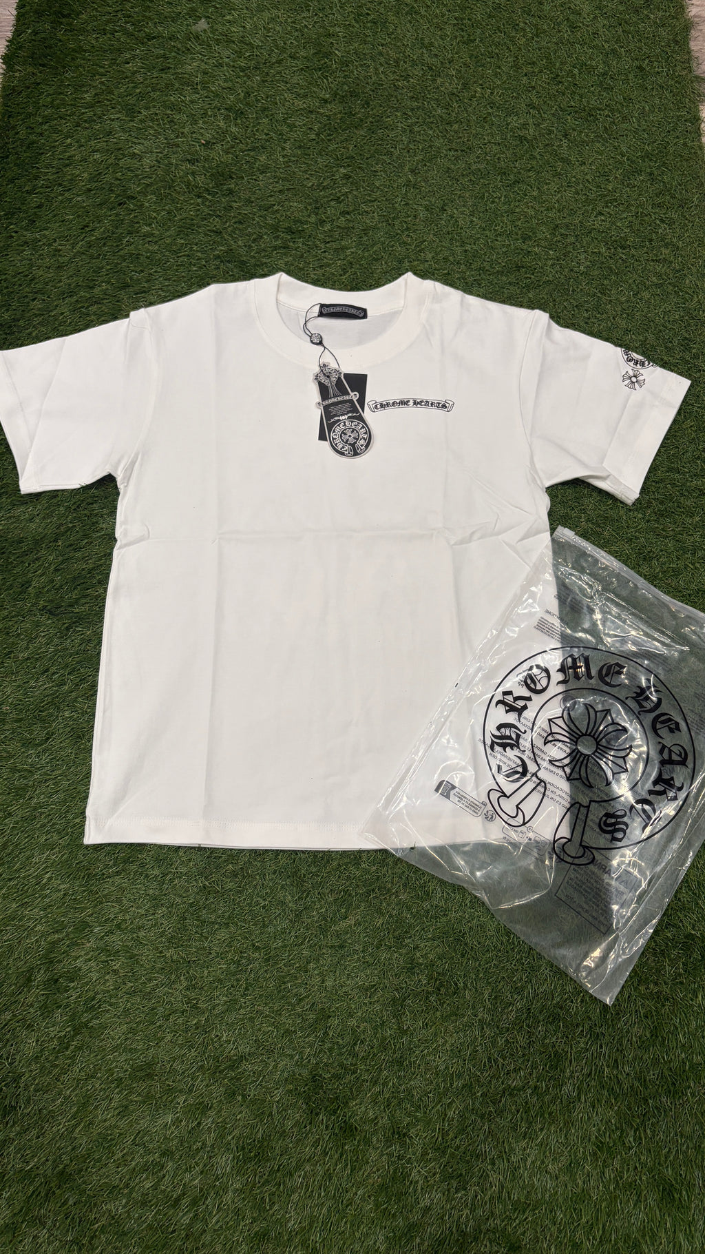 CH White & Pink Dagger Graphic T-Shirt