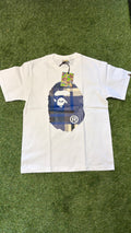 APE White & Blue Check T Shirt