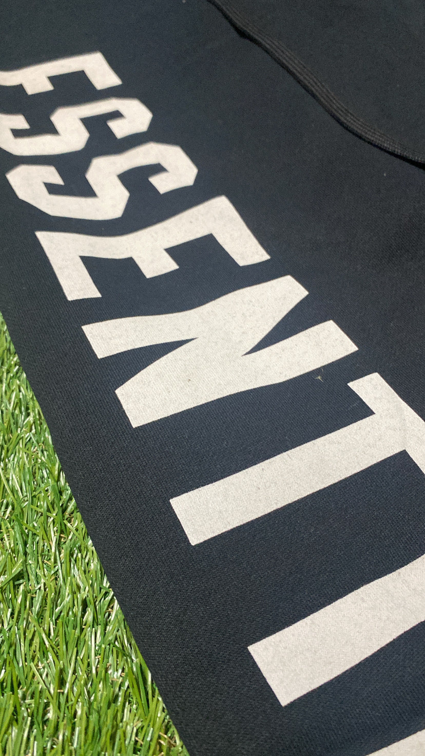 Big Letter Black Relaxed Sweats