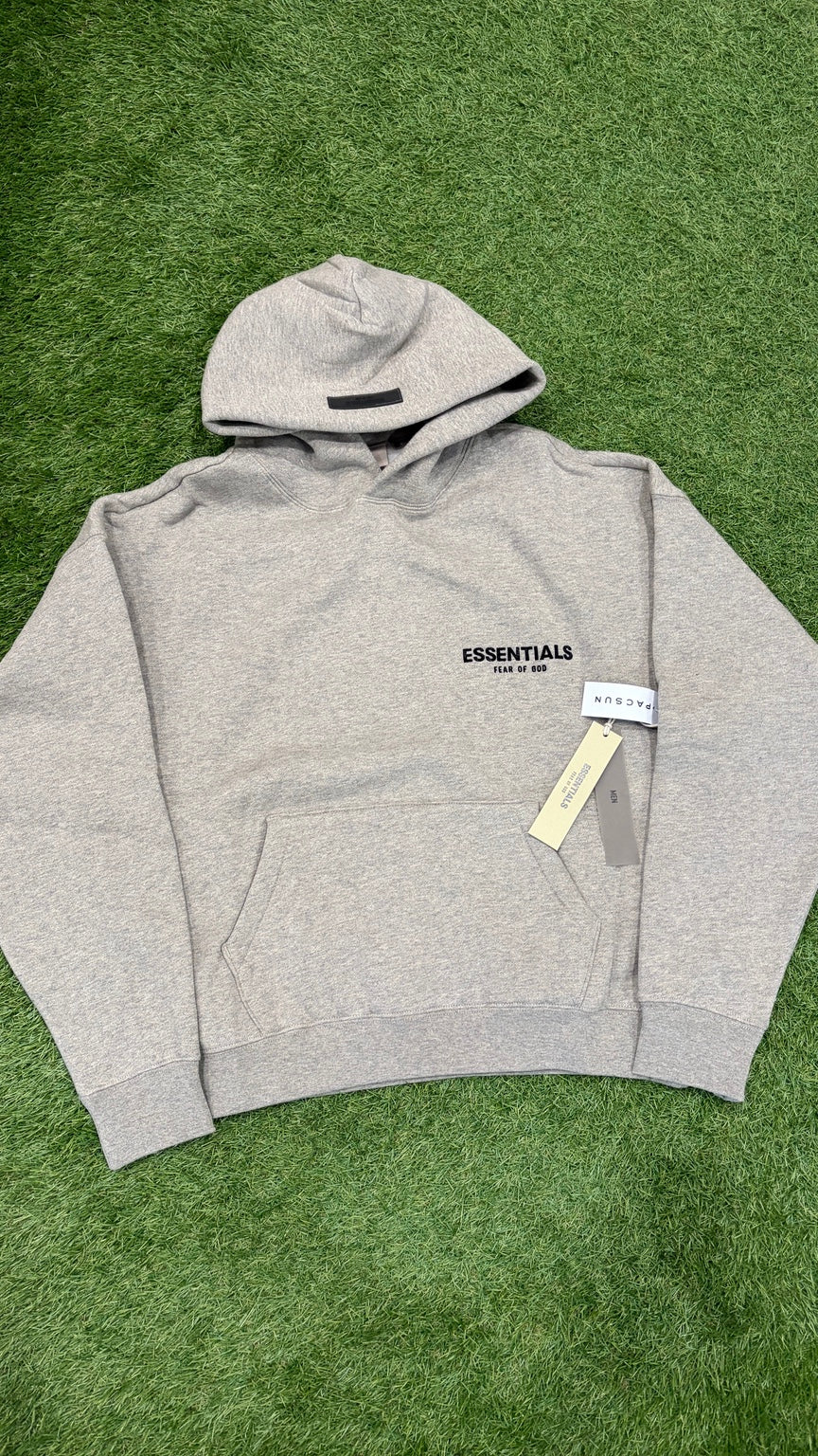 Dark Oatmeal Essentials hoodie front