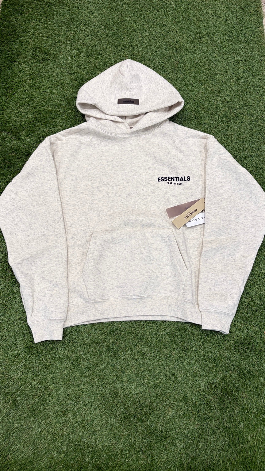 Light Oatmeal Essentials hoodie front