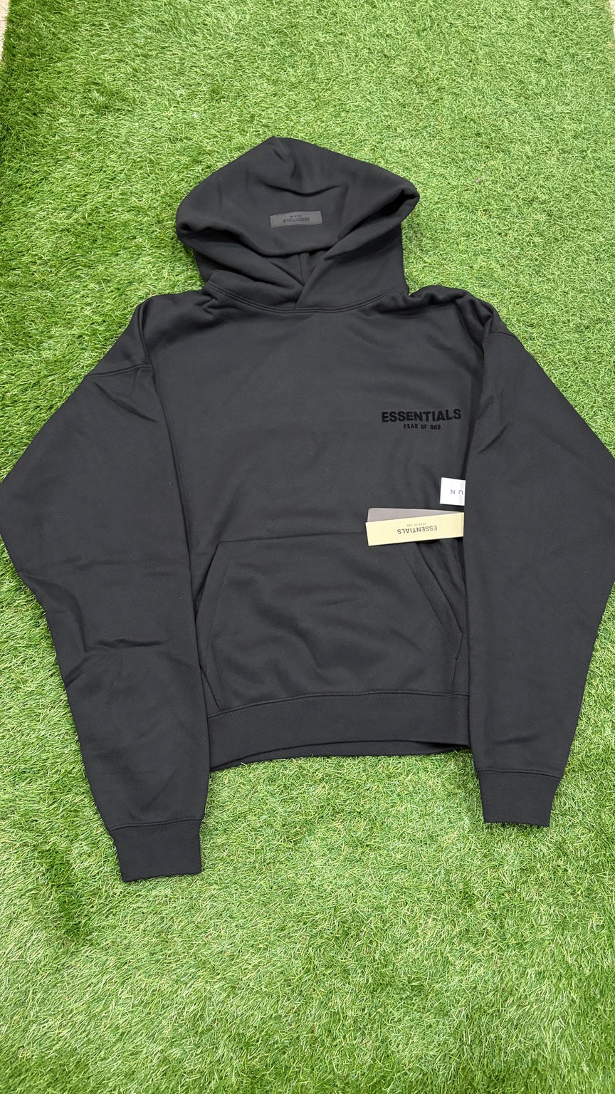 Black Essentials hoodie front