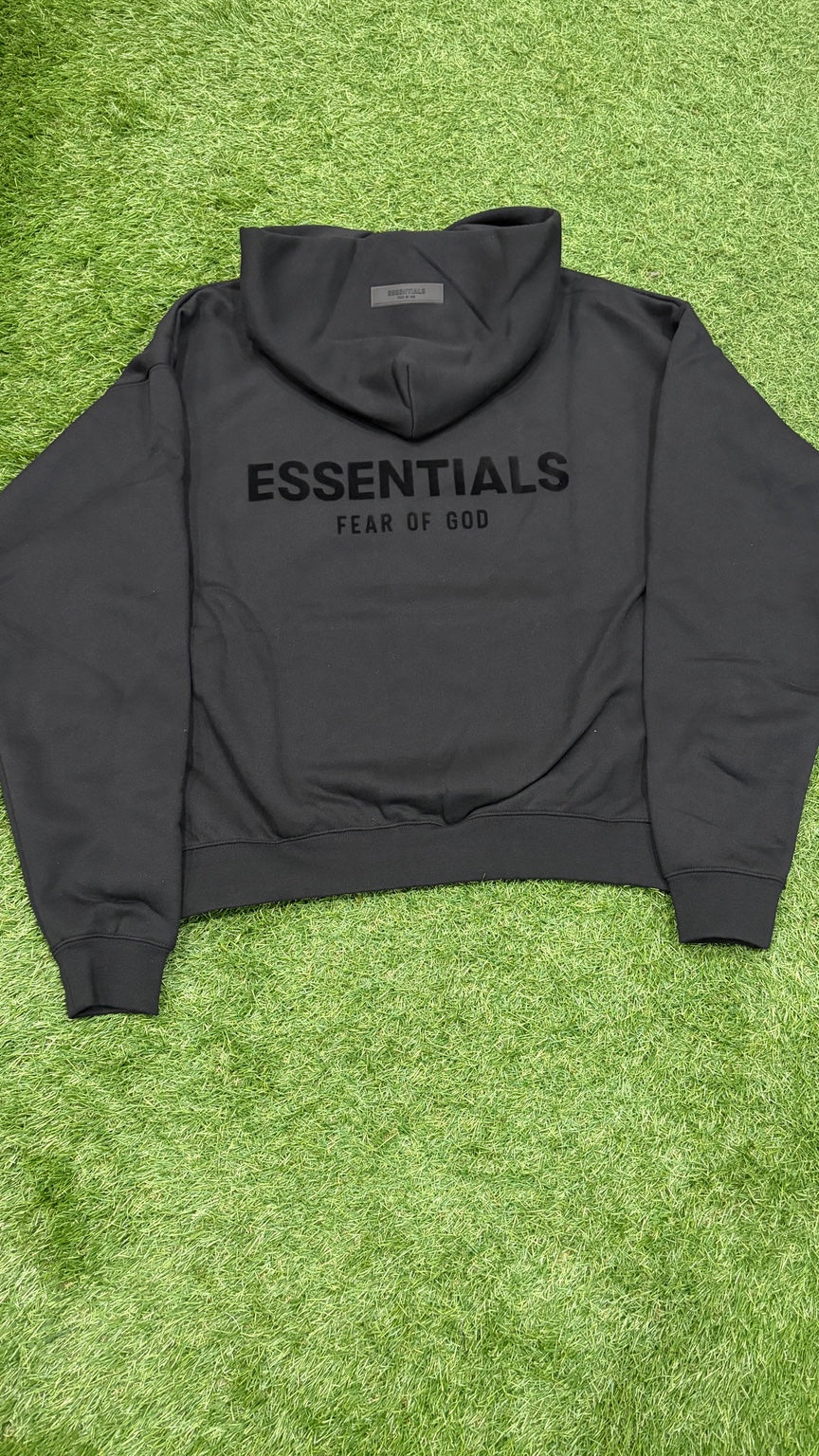 Black Essentials hoodie back